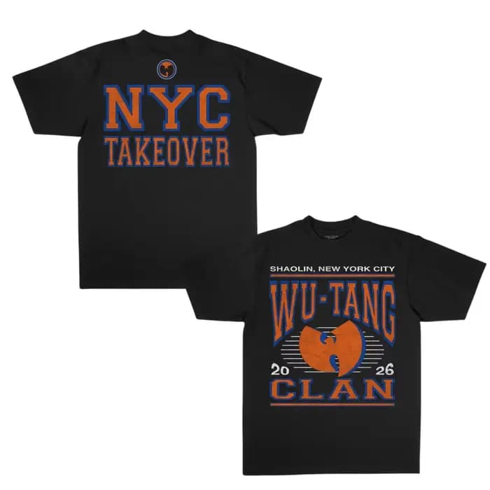 T-shirt unisexe 100% coton Wu-Tang Clan Shaolin NYC Takeover Merch 2026 pour hommes et femmes