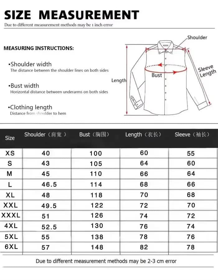 Chemise boutonnée à manches longues pour hommes