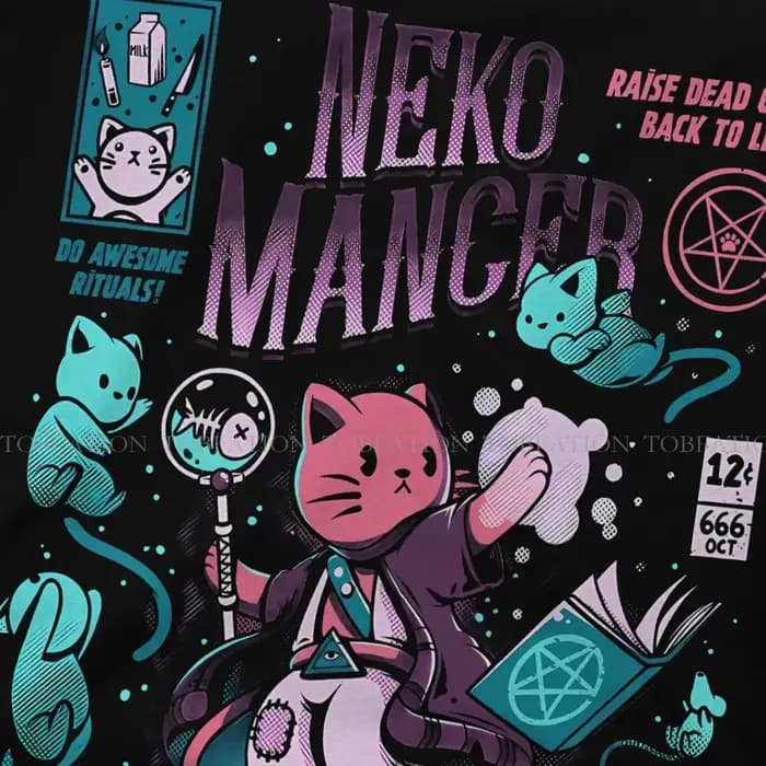 T-shirt à col rond As Hell Nekomancer pour adolescent