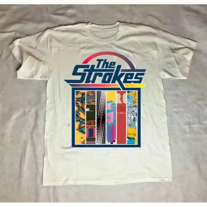 T-shirt vintage des années 90 de la tournée rock des The Strokes pour hommes, avec graphiques offici