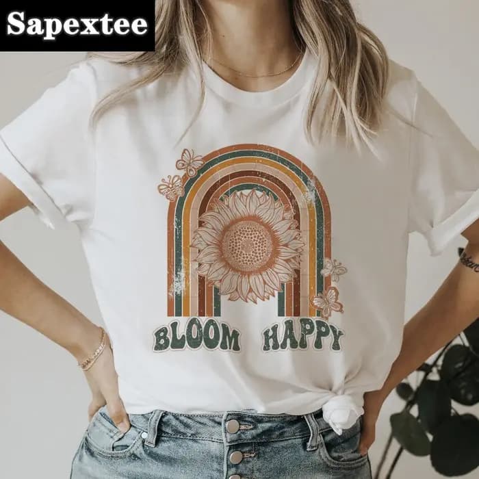 T-shirt à manches courtes imprimé voiture rétro pour femmes