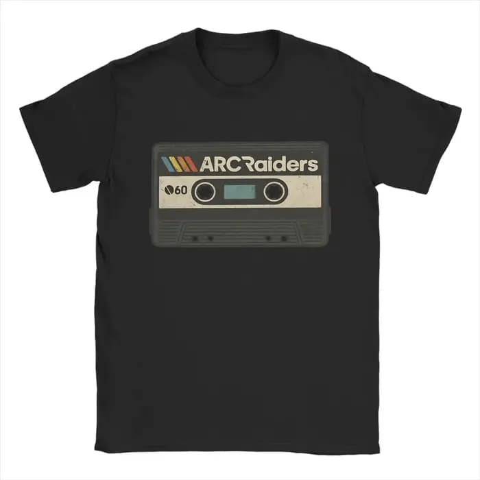 Nouveauté T-Shirts ARC Raiders Cassette t-shirt hommes femmes imprimer coton col rond T-Shirts à man
