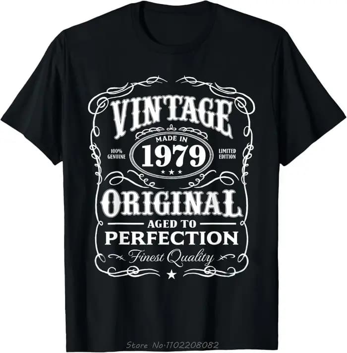 Nouveauté Vintage fabriqué en 1979 T-shirt hommes coton vêtements mode surdimensionné