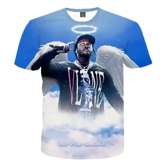 T-shirt imprimé 3D Pop Smoke