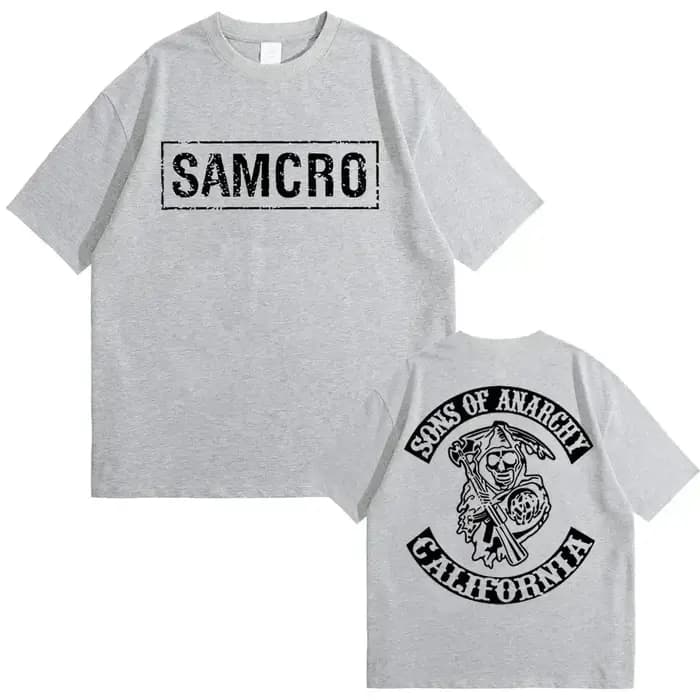 Sons of Anarchy SAMCRO hommes femmes T-shirt marque de luxe mode grande taille haut décontracté à manches courtes