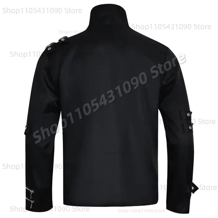 Veste de concert noire style punk avec rivets