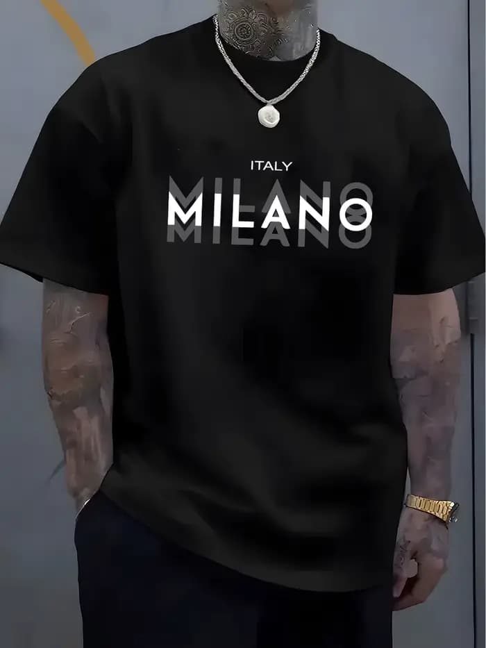 T-shirt à motif tendance - 100% coton