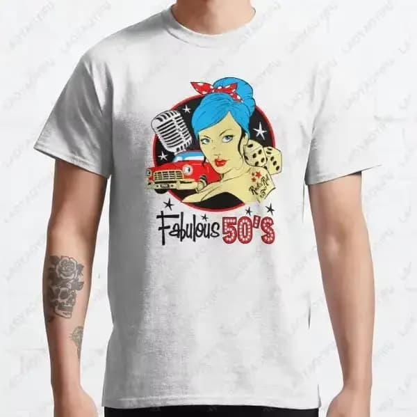 Gothique Rockabilly Rock and Roll Creative TShirt Cool Men Skull Dice Rockers Graphic Tshirts Male Fashion Hip-hop Y-XS-4XL