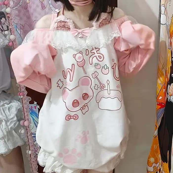 T-shirt imprimé Anime Kawaii Arcane pour femme