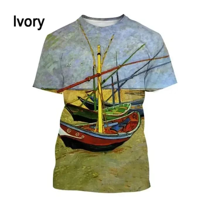 T-shirt graphique imprimé 3D pour hommes