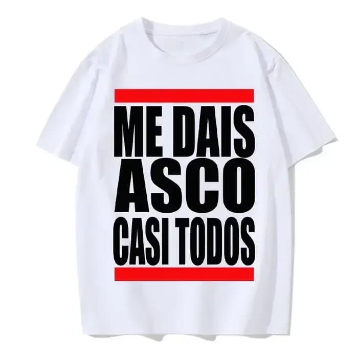 Moi Dais Asco Gasi Todos motif imprimé t-shirt hommes femmes été neutre décontracté vêtements amples Harajuku Hip Hop