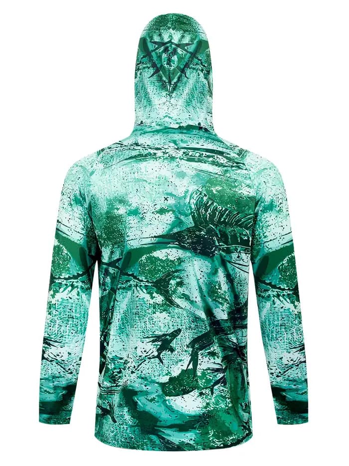 Maillots de pêche à capuche UPF 50+ en jersey anti-UV