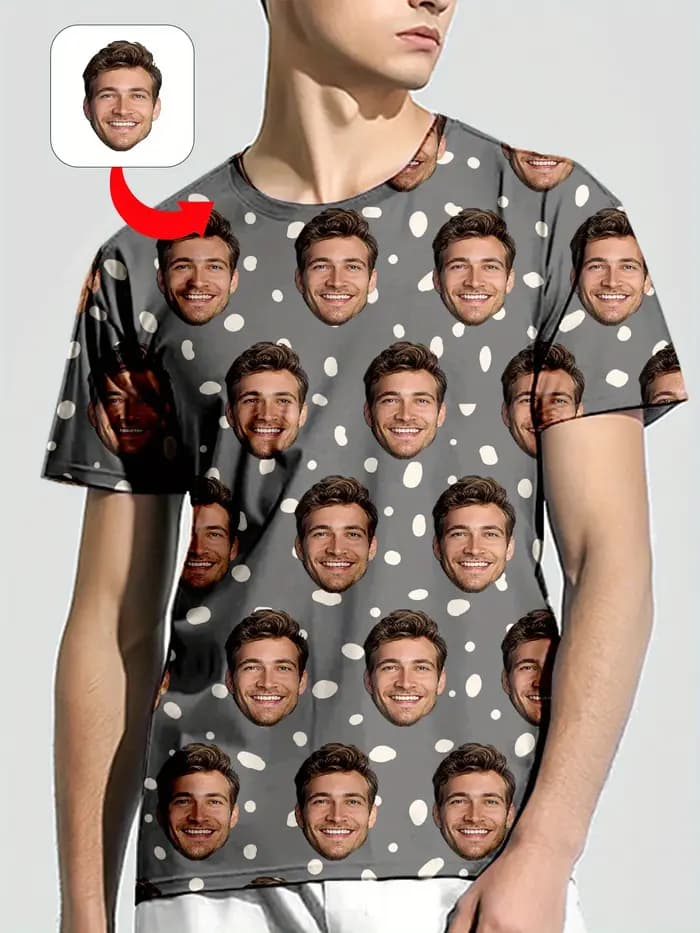 T-Shirt à Manches Courtes et Col Rond pour Homme