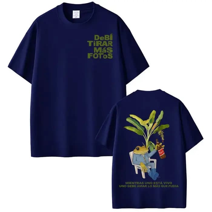 T-shirt Rapper Bad Bunny Debi Tirar Mas Fotos DTMF World Tour T-shirts Homme Femme Mode Vintage Hip Hop Streetwear