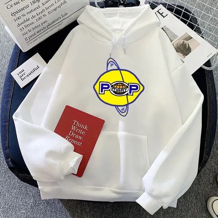 Sweat à Capuche avec Bande Citron U2 pour Femme et Homme
