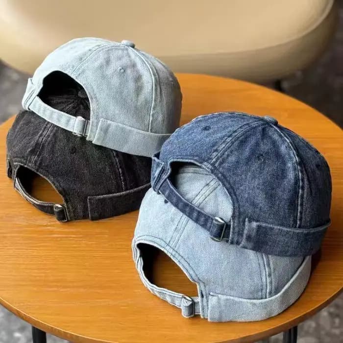 Casquette Docker en Denim sans bords