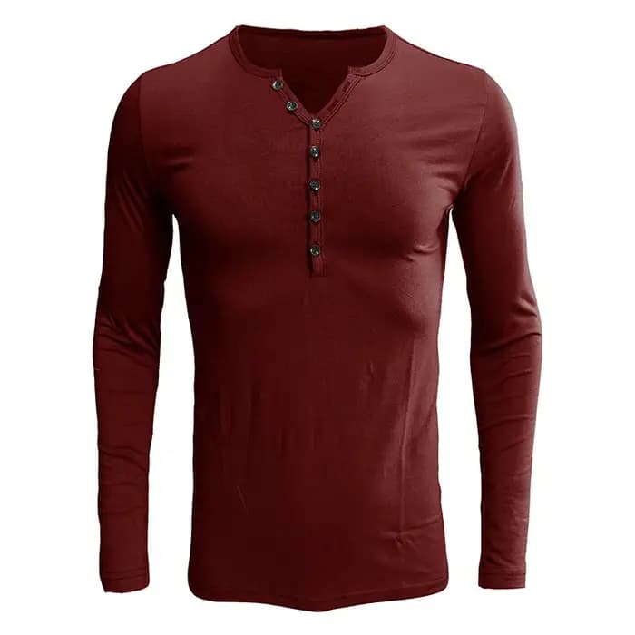 Polo décontracté à manches longues pour homme