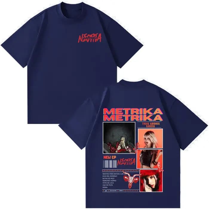 T-shirt imprimé Singer Metrika New Album Tour pour hommes et femmes