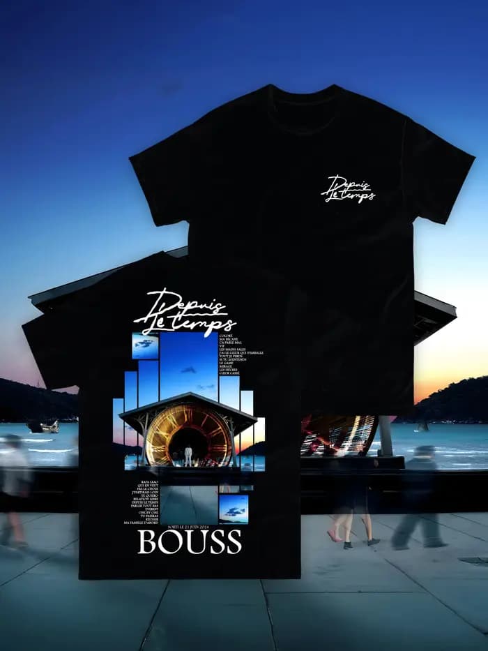 T-shirt imprimé du rappeur français Bouss