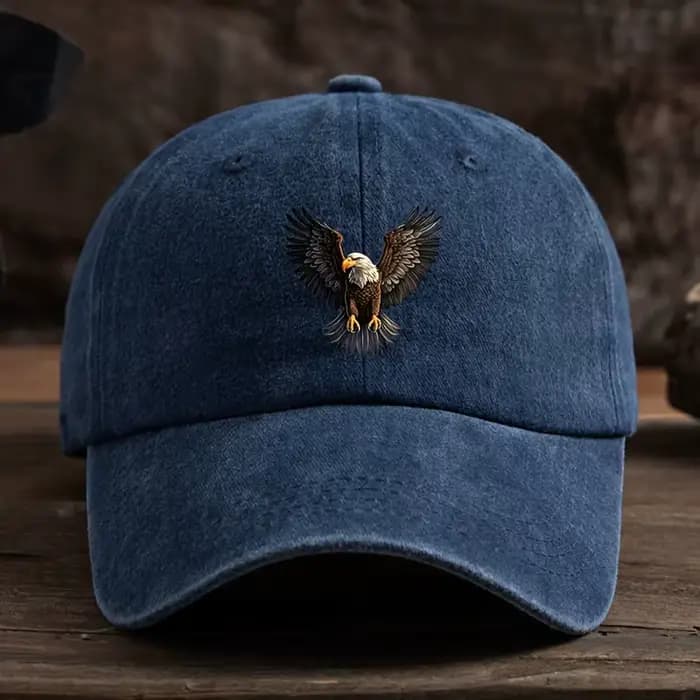 Une casquette de baseball imprimée aigle ailé pour chapeau d'extérieur pour hommes