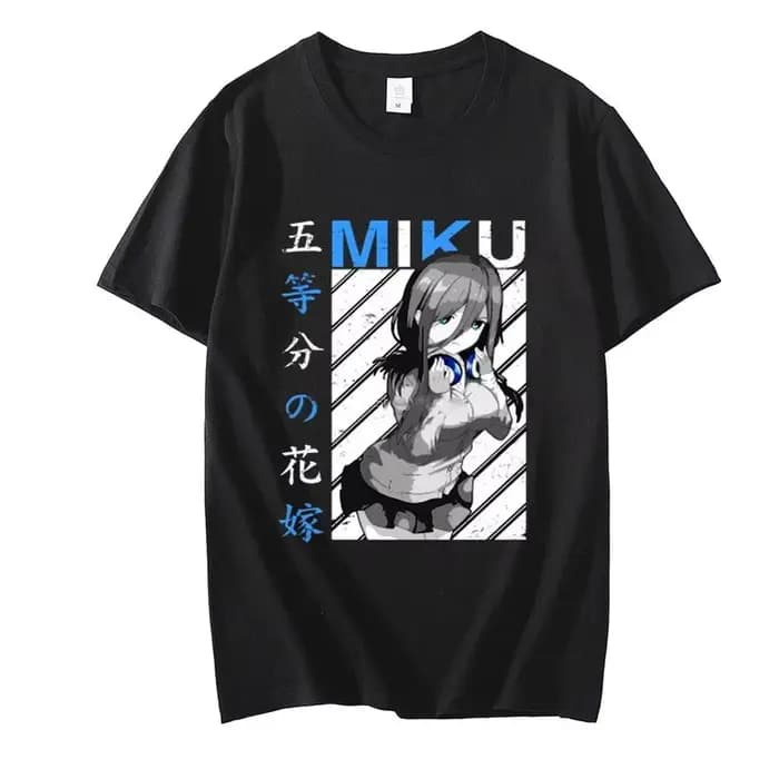 T-Shirt unisexe The Quintessential Quintuplets Campus Anime Otaku Streetwear
