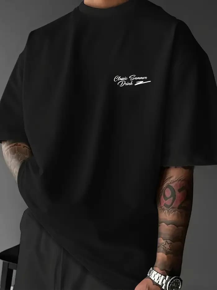 T-shirt d'été pour hommes à motif Mojito