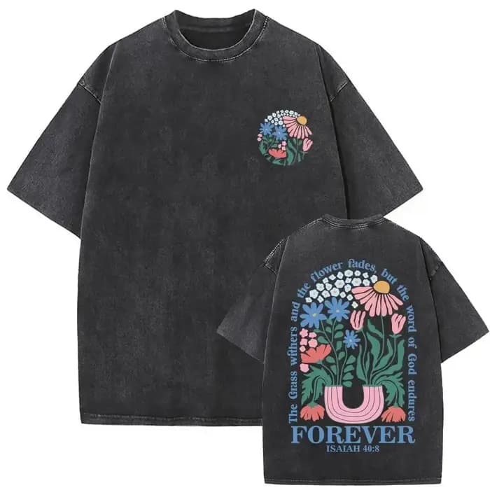 T-shirts vintage délavés « Fruit de l'Esprit » chrétiens Jésus pour hommes et femmes