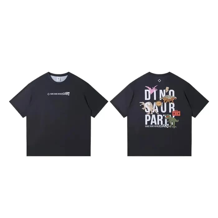 RIGORER T-shirt imprimé dinosaure pour homme, 100 % polyester, respirant, séchage rapide, décontract