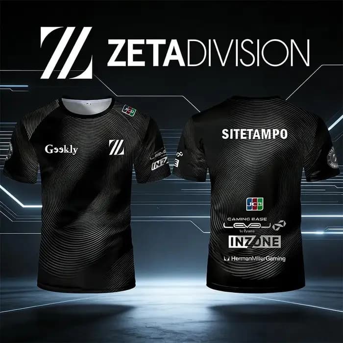 Maillot d'équipe d'e-sport ZETA DIVISION 2026 SITETAMPO – T-shirt unisexe à séchage rapide et respirant