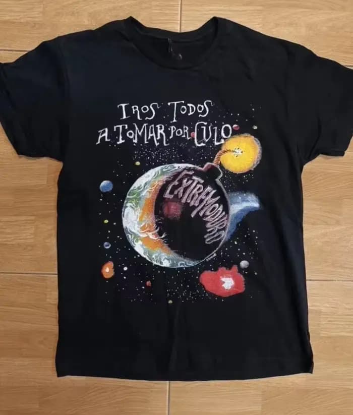 T-shirt rétro pour hommes, design unique de musique rock Extremaduro, imprimé, style streetwear, déc