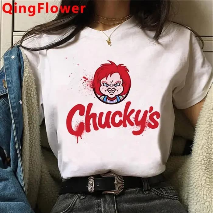 Chucky t-shirt femmes imprimer harajuku couple tumblr t-shirt tumblr