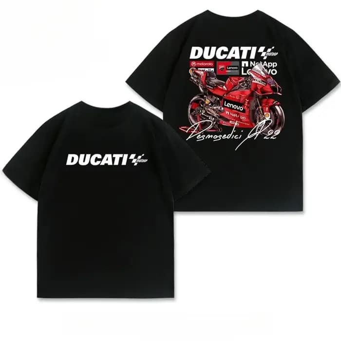 Nouvelle vente : Équipement de course MotoGP - T-shirt décontracté à manches courtes en pur coton pour homme