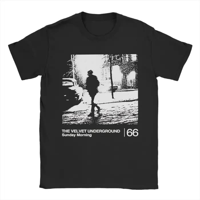 Dimanche matin le velours souterrain minimaliste T-Shirt 100% coton T-Shirt col rond à manches court