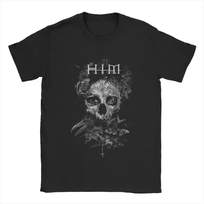 Harajuku t-shirt lui bande Ville Valo Omate coton t-shirts Hippie
