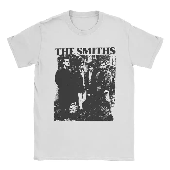 The Smiths Vintage crayon dessin Style T-Shirt pour hommes musique décontracté pur coton