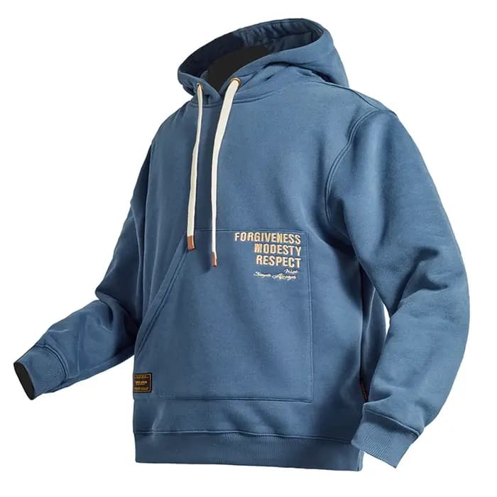 Sweat à capuche épais pour homme avec doublure Smile, automne et hiver