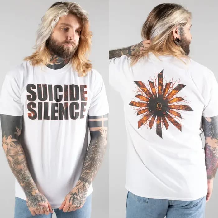 T-shirt en coton unisexe à manches courtes avec motif Suicide Silence