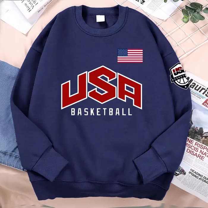 USA basket-ball imprimé rue sweat à capuche décontracté hommes femmes Hip Hop surdimensionné vêtements ample chaud