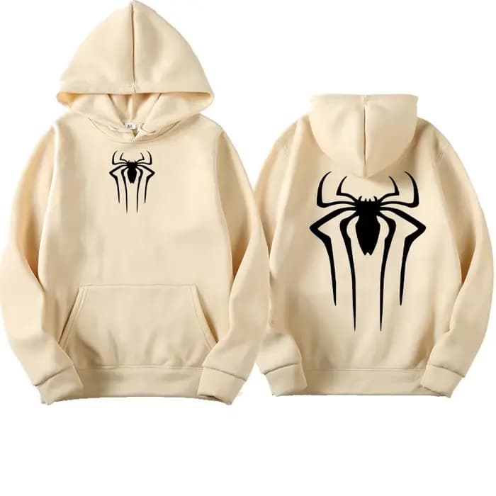Sweat à capuche imprimé motif araignée pour homme – Pull décontracté tendance