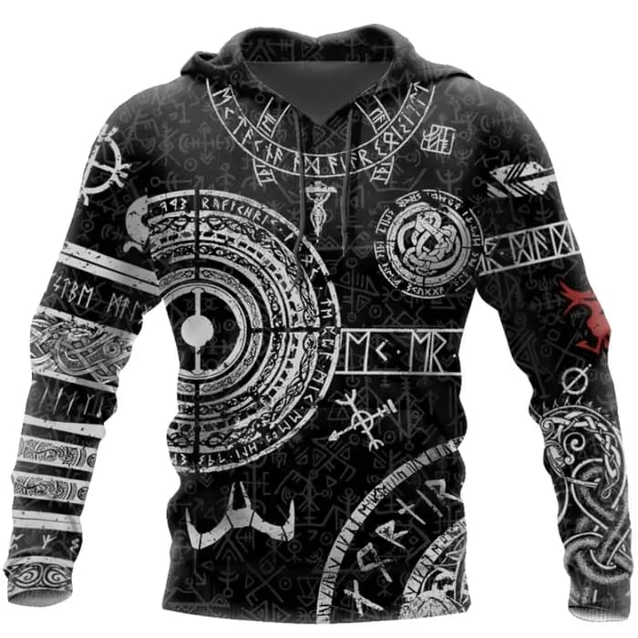 Mjolnir Odin tatouage 3D imprimé hommes sweats à capuche Harajuku mode sweat à capuche automne unise