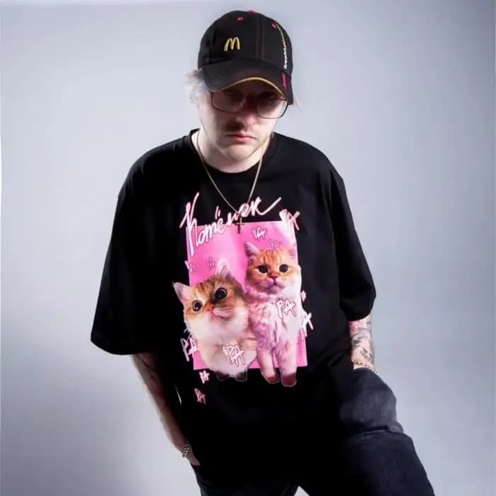 T-shirt à Manches Courtes en Coton pour Homme