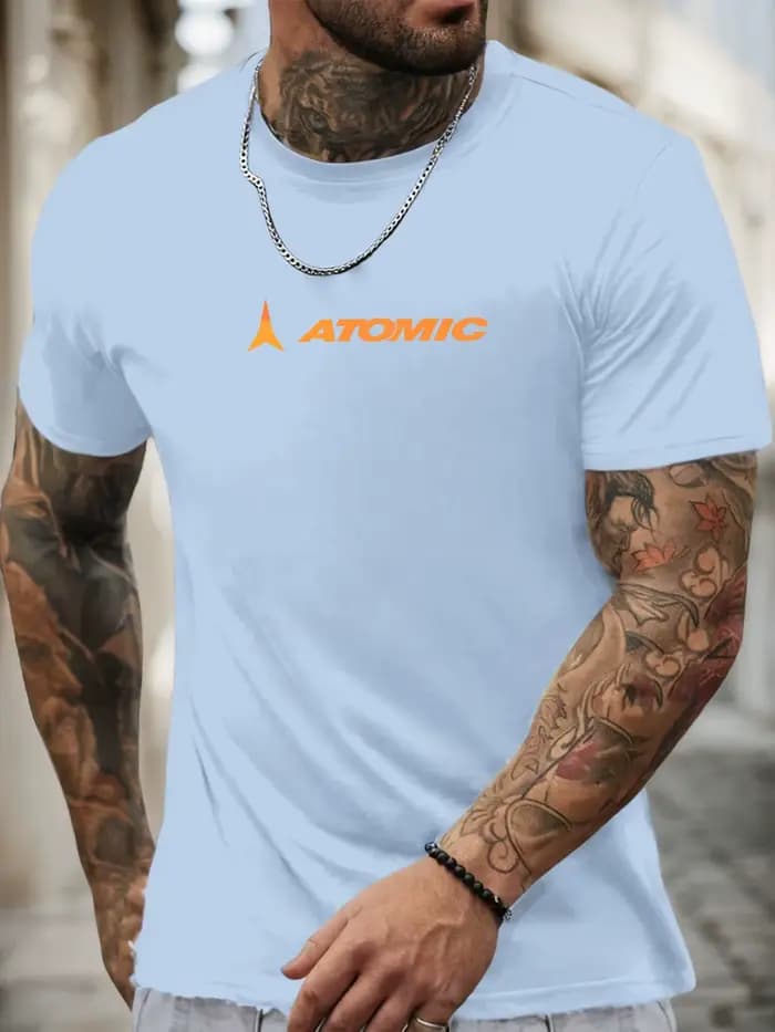 T-Shirt col rond en coton doux au toucher pour hommes