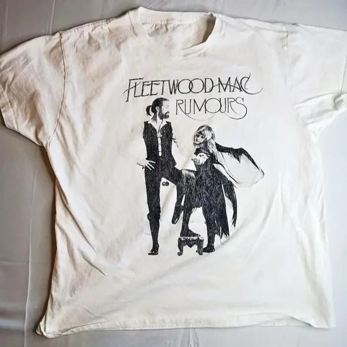 T-shirt rétro pour hommes de la groupe Fleetwood Mac, style original et décontracté, nouvelle collec