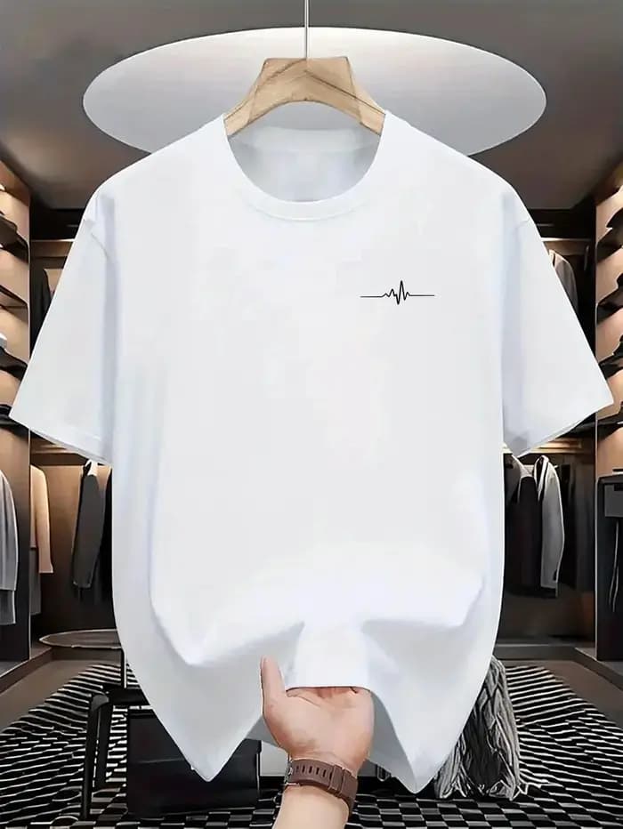 T-shirt pour homme à col rond et manches courtes