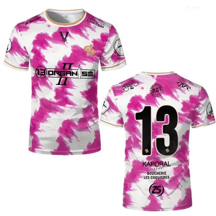 Nouveau JUL Marseille Rap maillot imprimé 13 organiser Hip Hop Football T-Shirt uniforme d'entraînement unisexe personnalisé Streetwear