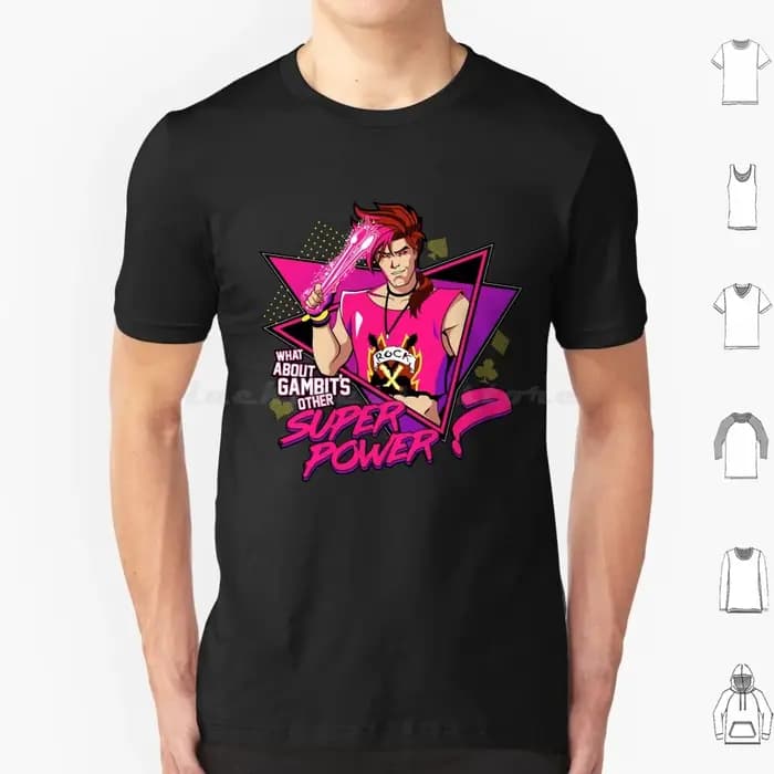 Haut court Mutation t-shirt grande taille 100% coton X hommes 97 Gambit Cajun Remy Lebeau haut court