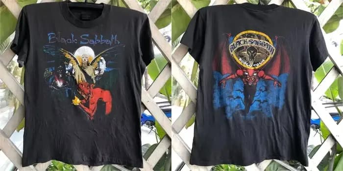 Black Sabbath Band Vintage américain rétro t-shirt à la mode coton hommes été sport décontracté femm