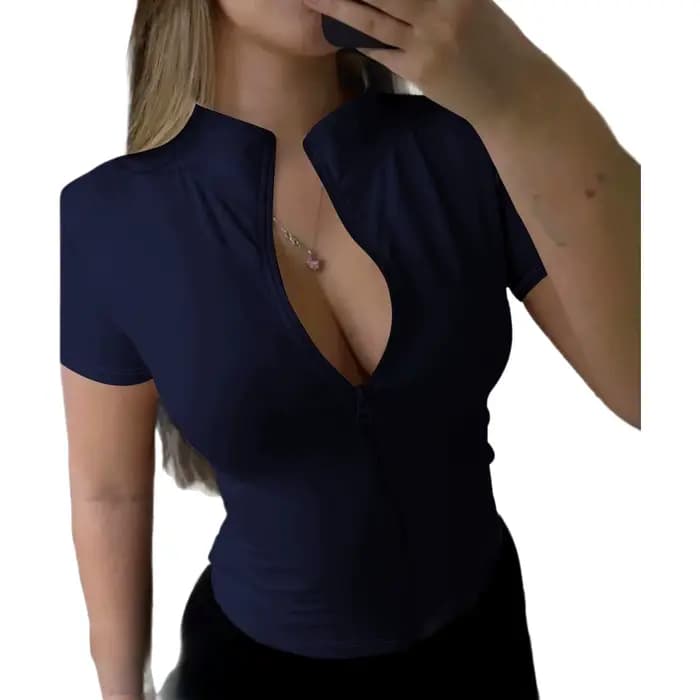 T-shirt de yoga sportif pour femme à manches courtes