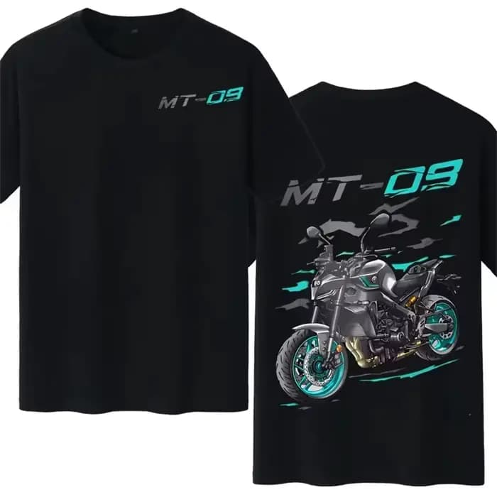 T-shirt imprimé en coton pour motocycliste MT-09