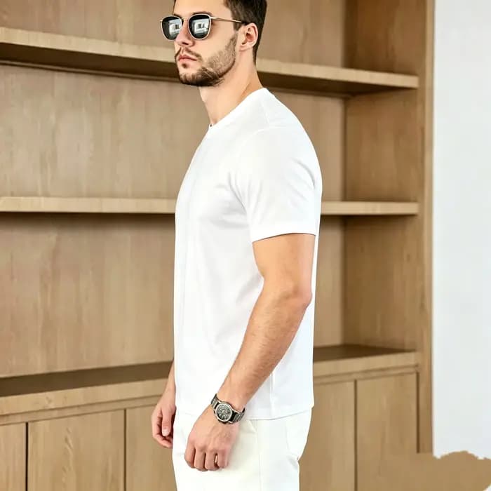 T-shirt tendance pour homme 100% coton